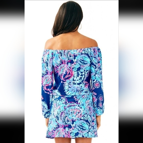 LILLY PULITZER Gypsea Girl Deep Indigo Lana Skort Romper. Small - Picture 5 of 14